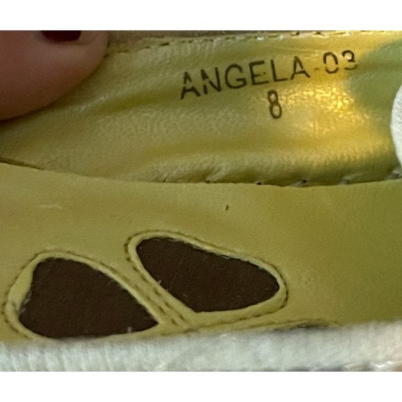 Go Max Brown Leather 90’s Beaded Slip On Mules size 8 - Picture 2 of 3